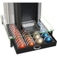 DecoBrothers Crystal Tempered Glass Vertuo Pod Holder Drawer Nespresso Capsule Organizer